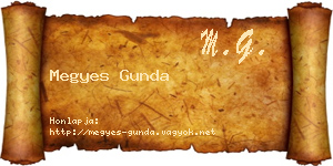 Megyes Gunda névjegykártya